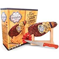 Mini Jamón Curado y Deshuesado 1ª Calidad con Jamonero. 1 Kg.